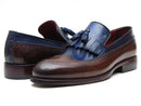 Paul Parkman (FREE Shipping) Kiltie Tassel Loafers Dark Brown & Navy (ID