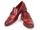 Paul Parkman (FREE Shipping) Kiltie Tassel Loafers Tobacco & Bordeaux (ID