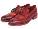 Paul Parkman (FREE Shipping) Kiltie Tassel Loafers Tobacco & Bordeaux (ID