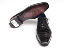 Paul Parkman (FREE Shipping) Men's Black Genuine Crocodile & Calfskin Oxford Shoes (ID