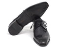 Paul Parkman (FREE Shipping) Men's Black Medallion Toe Derby Shoes (ID