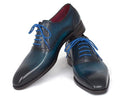 Paul Parkman (FREE Shipping) Men's Blue & Navy Medallion Toe Oxfords (ID