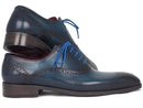 Paul Parkman (FREE Shipping) Men's Blue & Navy Medallion Toe Oxfords (ID