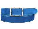 Paul Parkman (FREE Shipping) Men's Blue Suede Belt (ID