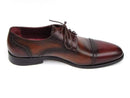 Paul Parkman (FREE Shipping) Men's Bordeaux / Tobacco Derby Shoes Leather Upper and Leather Sole (ID