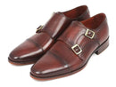 Paul Parkman (FREE Shipping) Men's Cap-Toe Double Monkstraps Brown (ID