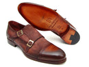 Paul Parkman (FREE Shipping) Men's Captoe Double Monkstrap Antique Brown Suede (ID