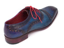 Paul Parkman (FREE Shipping) Men's Captoe Oxfords Blue & Parliament (ID