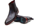 Paul Parkman (FREE Shipping) Men's Chelsea Boots Navy & Bordeaux (ID