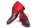 Paul Parkman (FREE Shipping) Men's Chukka Boots Bordeaux Suede & Leather (ID