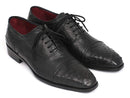 Paul Parkman (FREE Shipping) Men's Genuine Ostrich Captoe Oxfords Black (ID