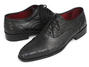 Paul Parkman (FREE Shipping) Men's Genuine Ostrich Captoe Oxfords Black (ID