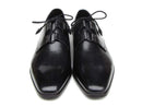 Paul Parkman (FREE Shipping) Men's Ghillie Lacing Plain Toe Black Shoes (ID