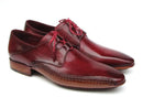 Paul Parkman (FREE Shipping) Men's Ghillie Lacing Side Handsewn Dress Shoes - Burgundy Leather Upper and Leather Sole (ID