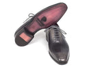 Paul Parkman (FREE Shipping) Men's Gray & Black Wholecut Oxfords (ID