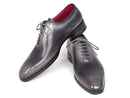 Paul Parkman (FREE Shipping) Men's Gray & Black Wholecut Oxfords (ID