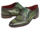 Paul Parkman (FREE Shipping) Men's Green Calfskin Oxfords (ID