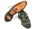 Paul Parkman (FREE Shipping) Men's Green Calfskin Oxfords (ID