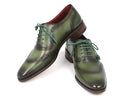 Paul Parkman (FREE Shipping) Men's Green Calfskin Oxfords (ID