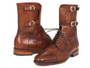 Paul Parkman (FREE Shipping) Men's High Boots Brown Calfskin (ID