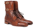 Paul Parkman (FREE Shipping) Men's High Boots Brown Calfskin (ID