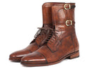 Paul Parkman (FREE Shipping) Men's High Boots Brown Calfskin (ID