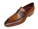 Paul Parkman (FREE Shipping) Men's Loafers Brown Leather Shoes (ID