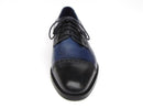 Paul Parkman (FREE Shipping) Men's Parliament Blue Derby Shoes Leather Upper and Leather Sole (ID