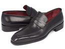 Paul Parkman (FREE Shipping) Men's Penny Loafers Black Calfskin (ID