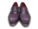 Paul Parkman (FREE Shipping) Men's Purple Loafers Handmade Slip-On Shoes (ID