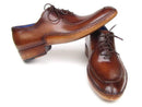 Paul Parkman (FREE Shipping) Men's Side Handsewn Split-toe Brown Oxfords (ID