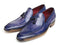 Paul Parkman (FREE Shipping) Men's Side Handsewn Tassel Loafers Blue & Purple (ID#082-BLU-PURP) PAUL PARKMAN