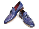 Paul Parkman (FREE Shipping) Men's Side Handsewn Tassel Loafers Blue & Purple (ID