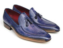 Paul Parkman (FREE Shipping) Men's Side Handsewn Tassel Loafers Blue & Purple (ID