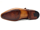 Paul Parkman (FREE Shipping) Men's Single Monkstraps Brown Leather (ID