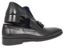 Paul Parkman (FREE Shipping) Men's Tassel Loafers Black Leather Upper & Leather Sole (ID