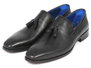 Paul Parkman (FREE Shipping) Men's Tassel Loafers Black Leather Upper & Leather Sole (ID