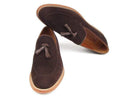 Paul Parkman (FREE Shipping) Men's Tassel Loafers Brown Suede Shoes (ID