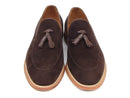 Paul Parkman (FREE Shipping) Men's Tassel Loafers Brown Suede Shoes (ID