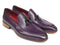 Paul Parkman (FREE Shipping) Men's Tassel Loafers Purple Hand Painted Leather (ID#083-PURP) PAUL PARKMAN