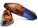 Paul Parkman (FREE Shipping) Men's Tassel Loafers Walnut Leather Sole Leather Upper (ID