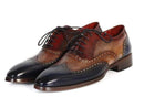 Paul Parkman (FREE Shipping) Men's Three Tone Wingtip Oxfords (ID