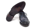 Paul Parkman (FREE Shipping) Men's Triple Leather Sole Wingtip Brogues Blue (ID