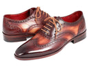 Paul Parkman (FREE Shipping) Men's Two Tone Wingtip Oxfords (ID