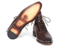 Paul Parkman (FREE Shipping) Men's Wingtip Boots Brown Suede & Calfskin (ID