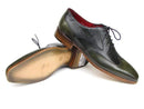 Paul Parkman (FREE Shipping) Men's Wingtip Oxford Floater Leather Green (ID