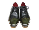 Paul Parkman (FREE Shipping) Men's Wingtip Oxford Floater Leather Green (ID