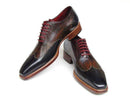 Paul Parkman (FREE Shipping) Men's Wingtip Oxford Goodyear Welted Navy Red Black (ID