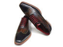 Paul Parkman (FREE Shipping) Men's Wingtip Oxford Goodyear Welted Navy Red Black (ID