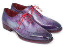 Paul Parkman (FREE Shipping) Men's Wingtip Oxfords Goodyear Welted Purple (ID